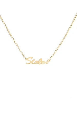 Stolen Girlfriends Club Jewellery Stolen Girlfriends Club - Script Necklace Gold Plated