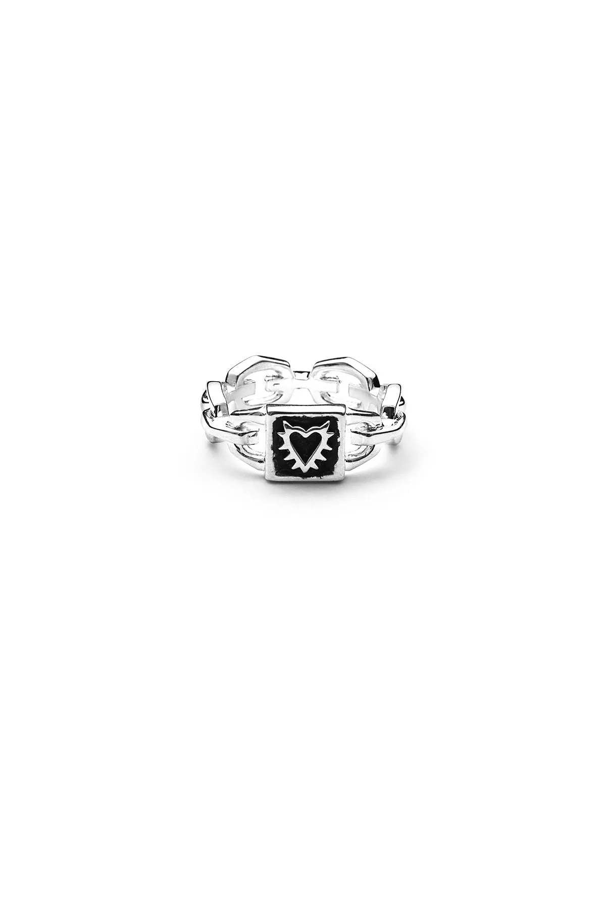 Stolen Girlfriends Club Jewellery Stolen Girlfriends Club - Spiked Heart Chain Ring