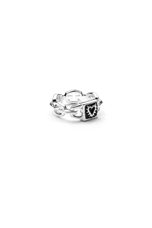 Stolen Girlfriends Club Jewellery Stolen Girlfriends Club - Spiked Heart Chain Ring