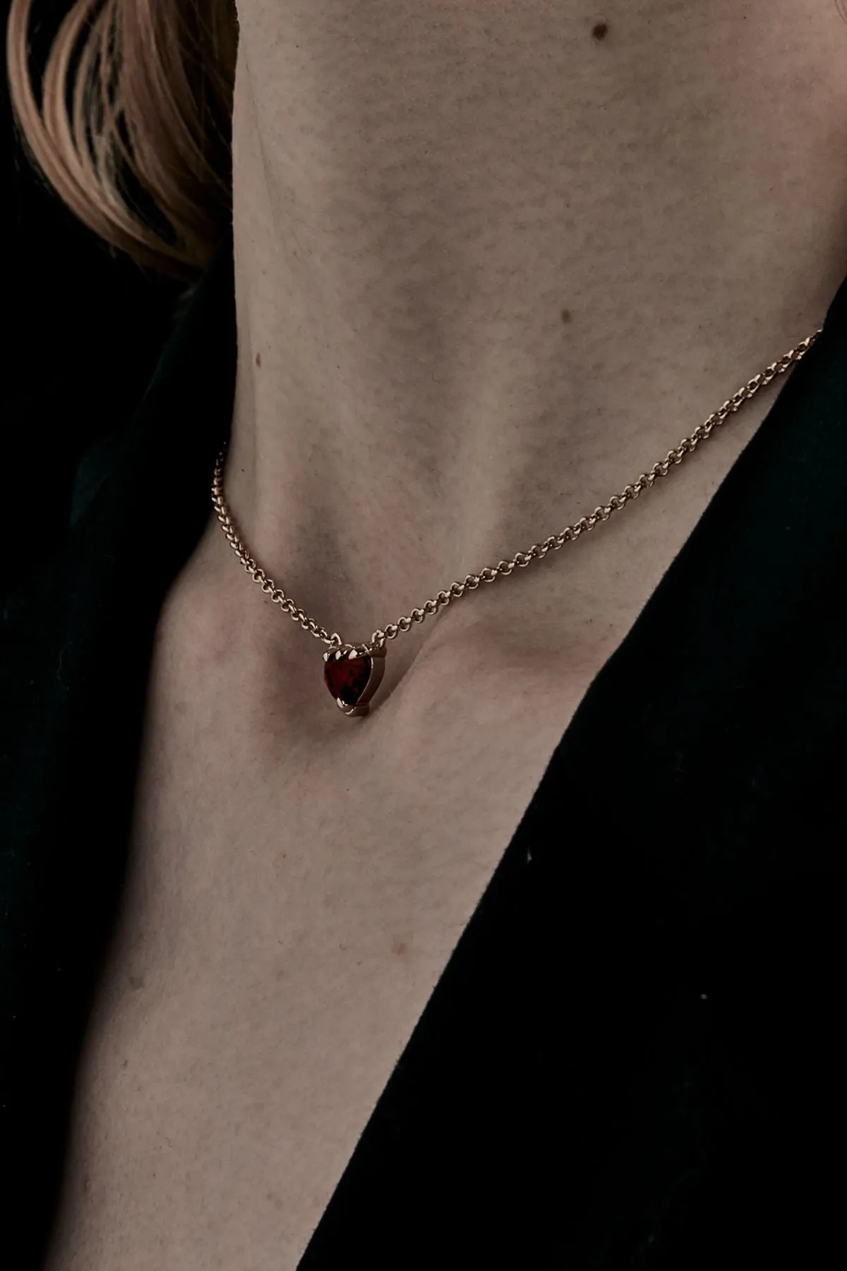 Stolen Girlfriends Club Jewellery Stolen Girlfriends Club - Talon Necklace Garnet - Gold Plated
