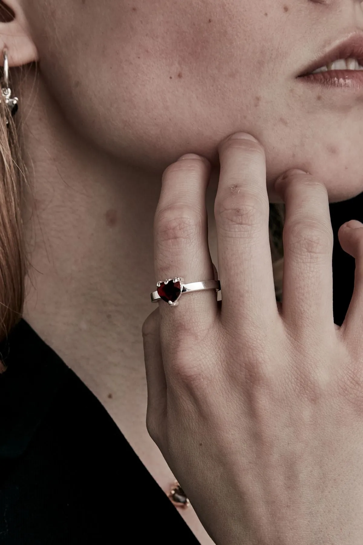 Stolen Girlfriends Club Jewellery Stolen Girlfriends Club - Talon Ring Garnet