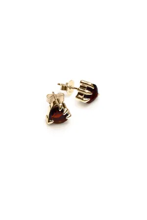 Stolen Girlfriends Club Jewellery Stolen Girlfriends Club - Talon Studs Garnet - Gold Plate