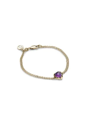 Stolen Girlfriends Club Jewellery Stolen Girlfriends - Love Claw Bracelet Amethyst Gold Plate