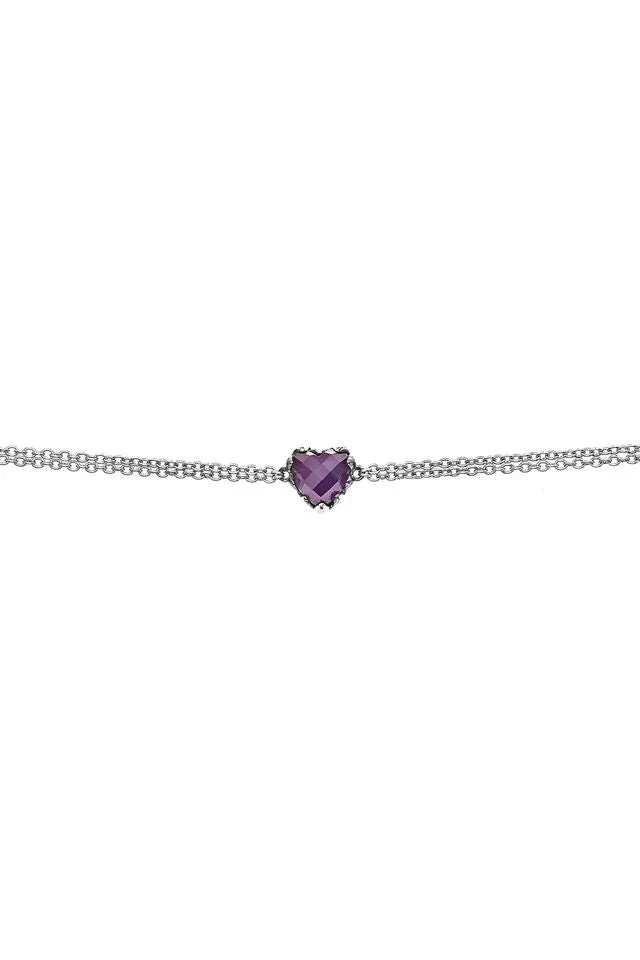 Stolen Girlfriends Club Jewellery Stolen Girlfriends - Love Claw Bracelet Amethyst Gold Plate