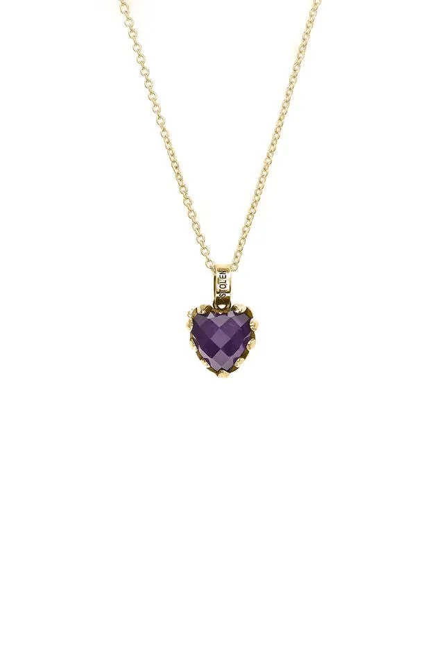 Stolen Girlfriends Club Jewellery Stolen Girlfriends - Love Claw Necklace Amethyst Gold Plate
