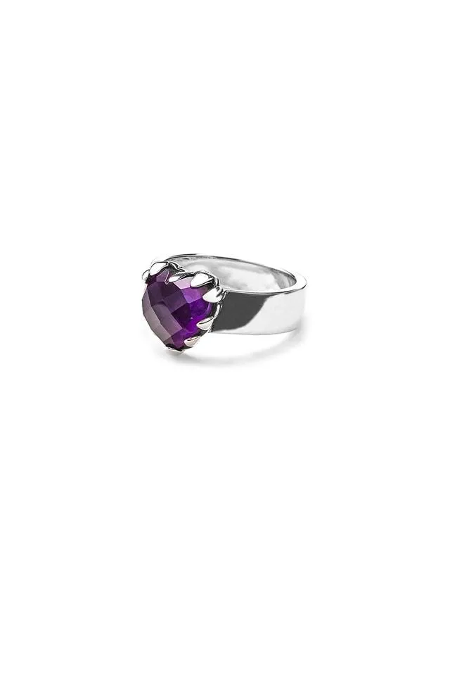 Stolen Girlfriends Club Jewellery Stolen Girlfriends - Love Claw Ring Amethyst