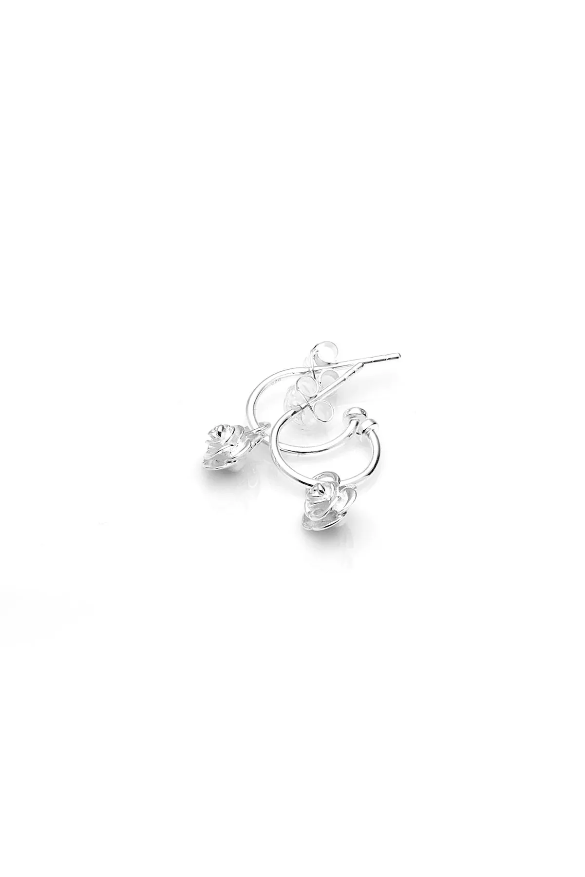 Stolen Girlfriends Club Jewellery Stolen Girlfriends Rose Bud Anchor Sleepers - Silver