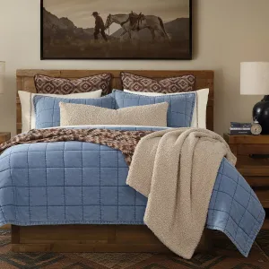 Stonewashed Denim Quilt Set bedding set, comforter set