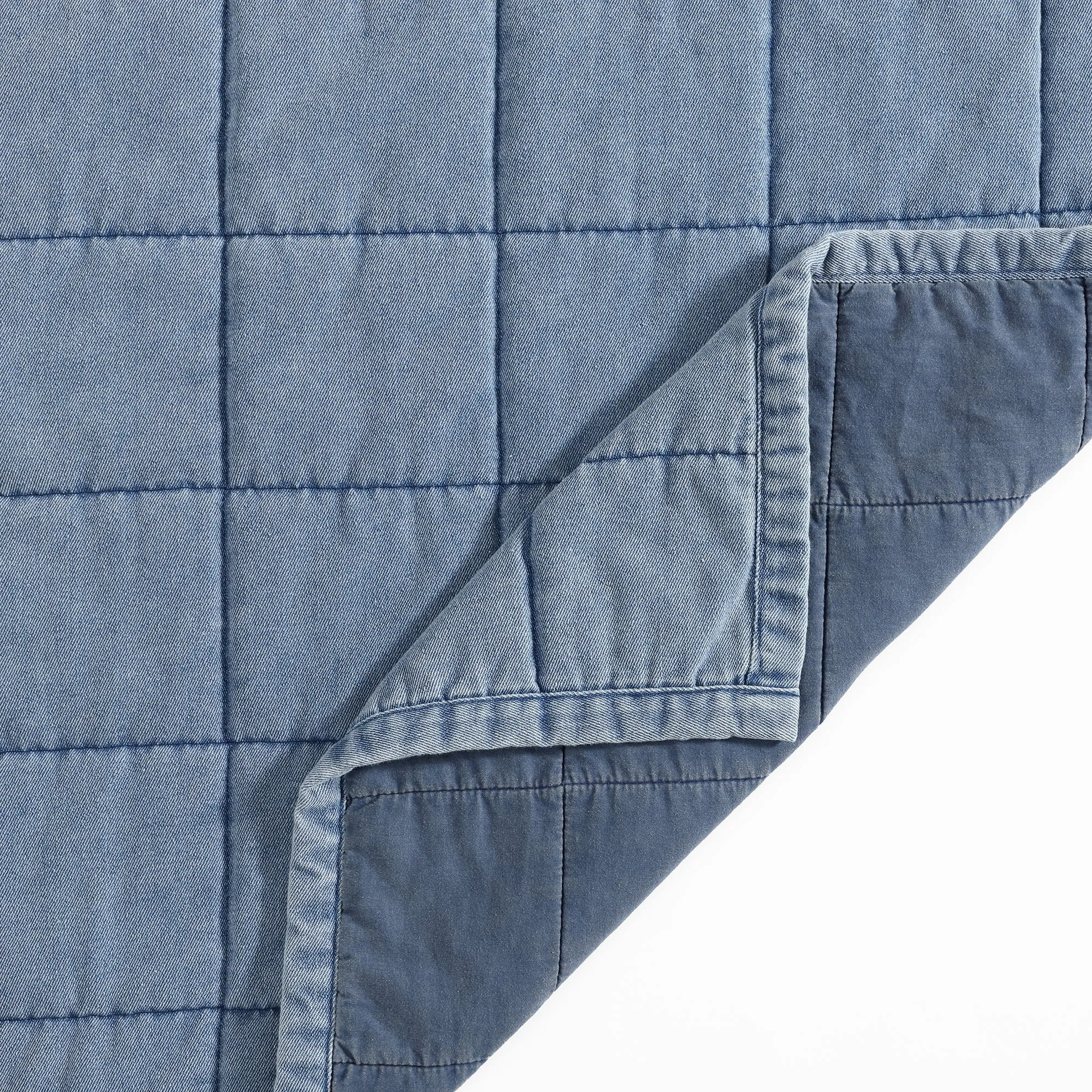 Stonewashed Denim Quilt Set