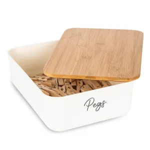 Storage Container with Bamboo Lid - Mini Figurines,Decorative Ornaments