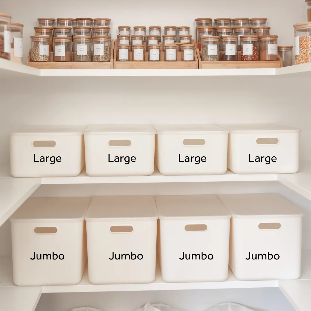 Storage Container with Plastic Lid- Large