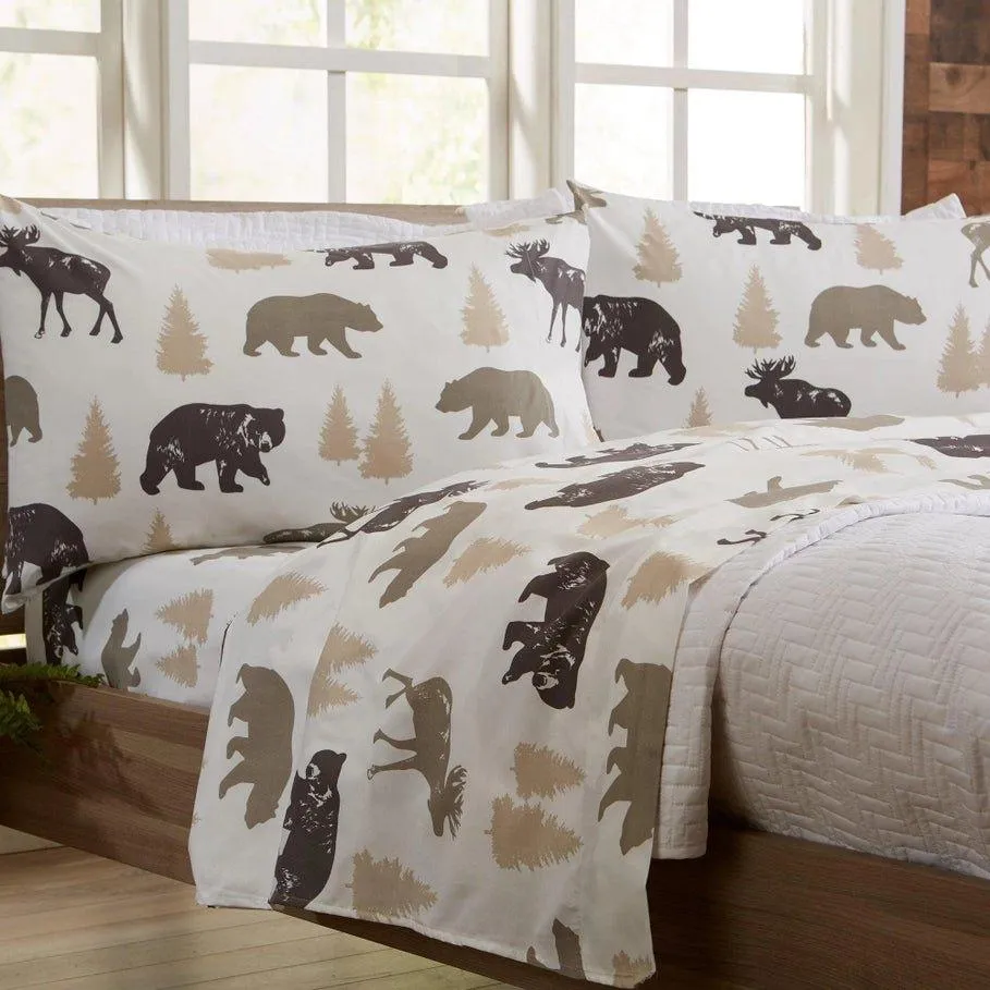 Strolling the Woods Microfiber Lodge Sheets