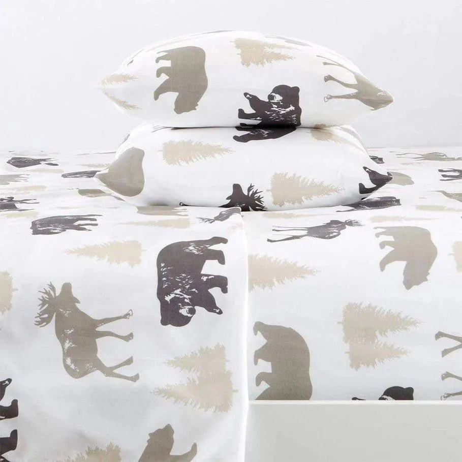 Strolling the Woods Microfiber Lodge Sheets pillow inserts, mattress pad