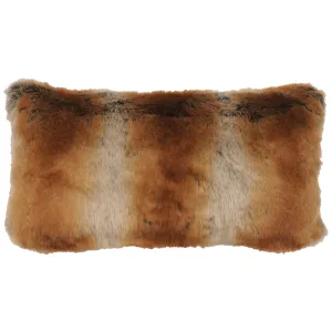 Stylish Chinchilla Faux Fur Oblong Pillow storage cart, utility cart