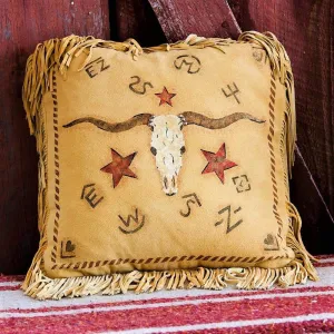 Suede Western Longhorn Accent Pillow storage cart, utility cart