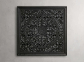 Sukho Grand Carved Panel in Black Wall Art,canvas wall art set