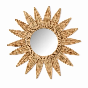 Sunburst Hand-Crafted Wicker Wall Mirror Cutting Board,Kitchen Board