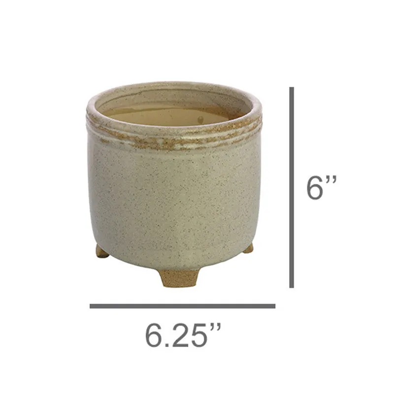 Sur Cachepot, Ceramic - Lrg - White