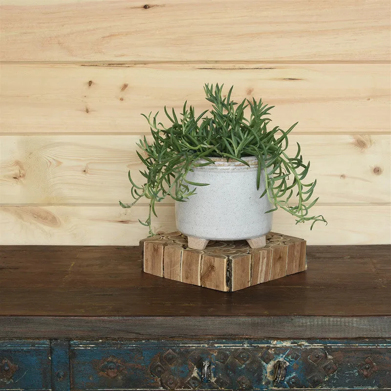 Sur Cachepot, Ceramic - Lrg - White