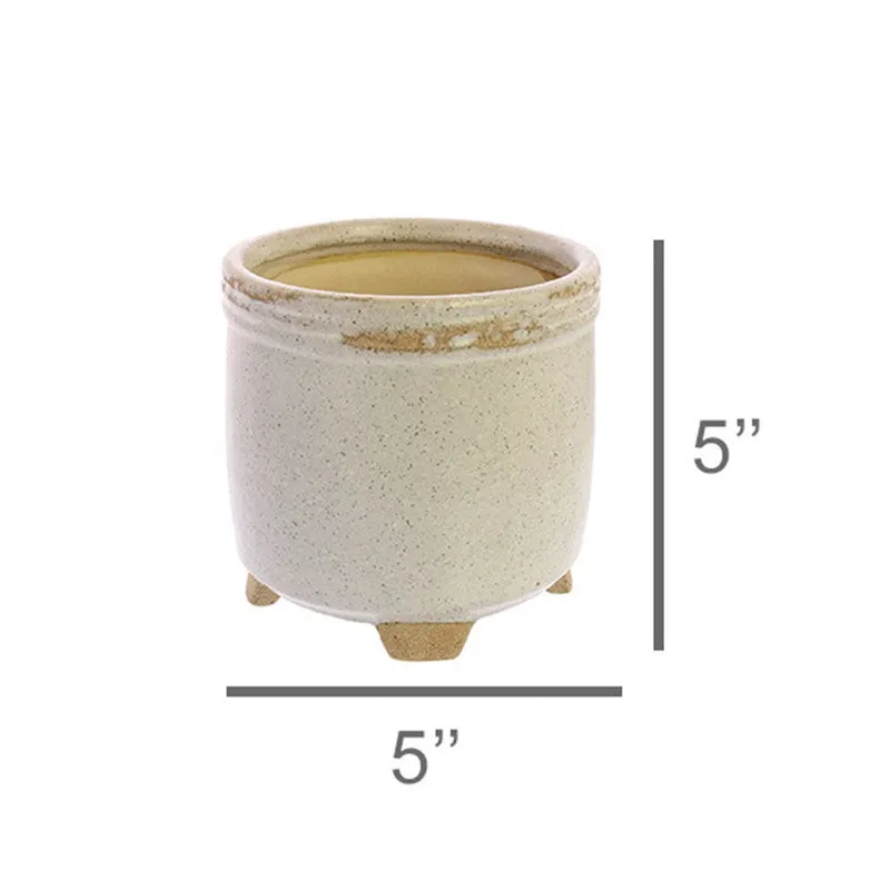 Sur Cachepot, Ceramic - Sm - White