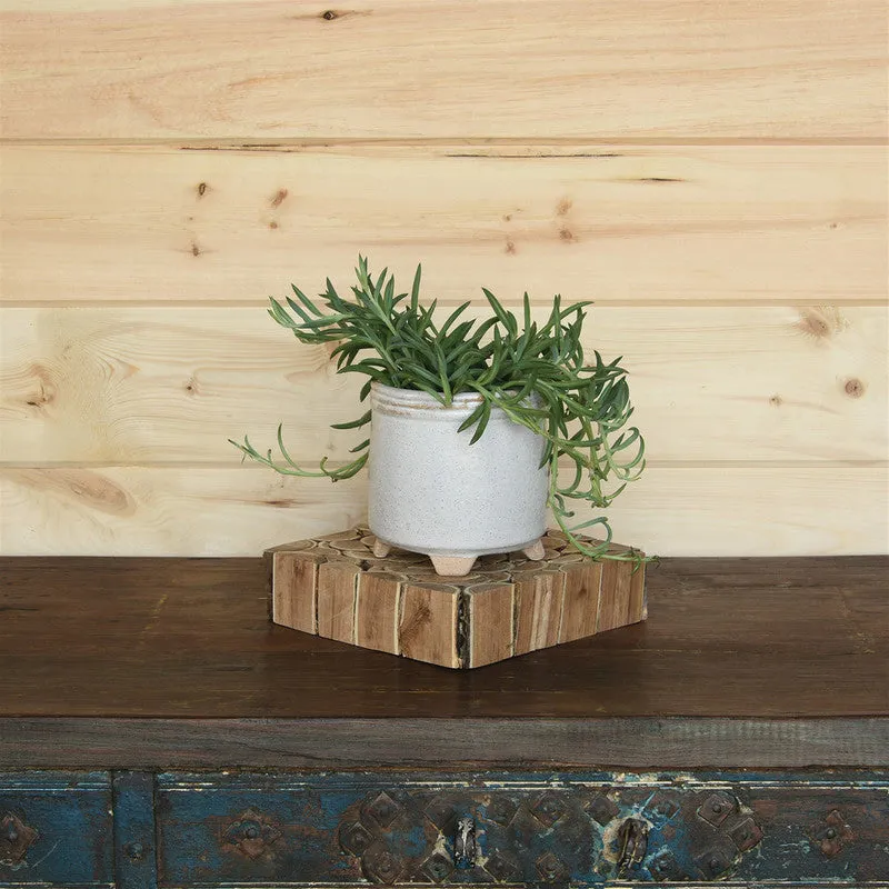 Sur Cachepot, Ceramic - Sm - White