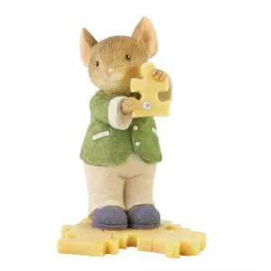 Tails wth Heart Puzzler Mouse Figurine Decorative Mirror,Home Decor Mirror