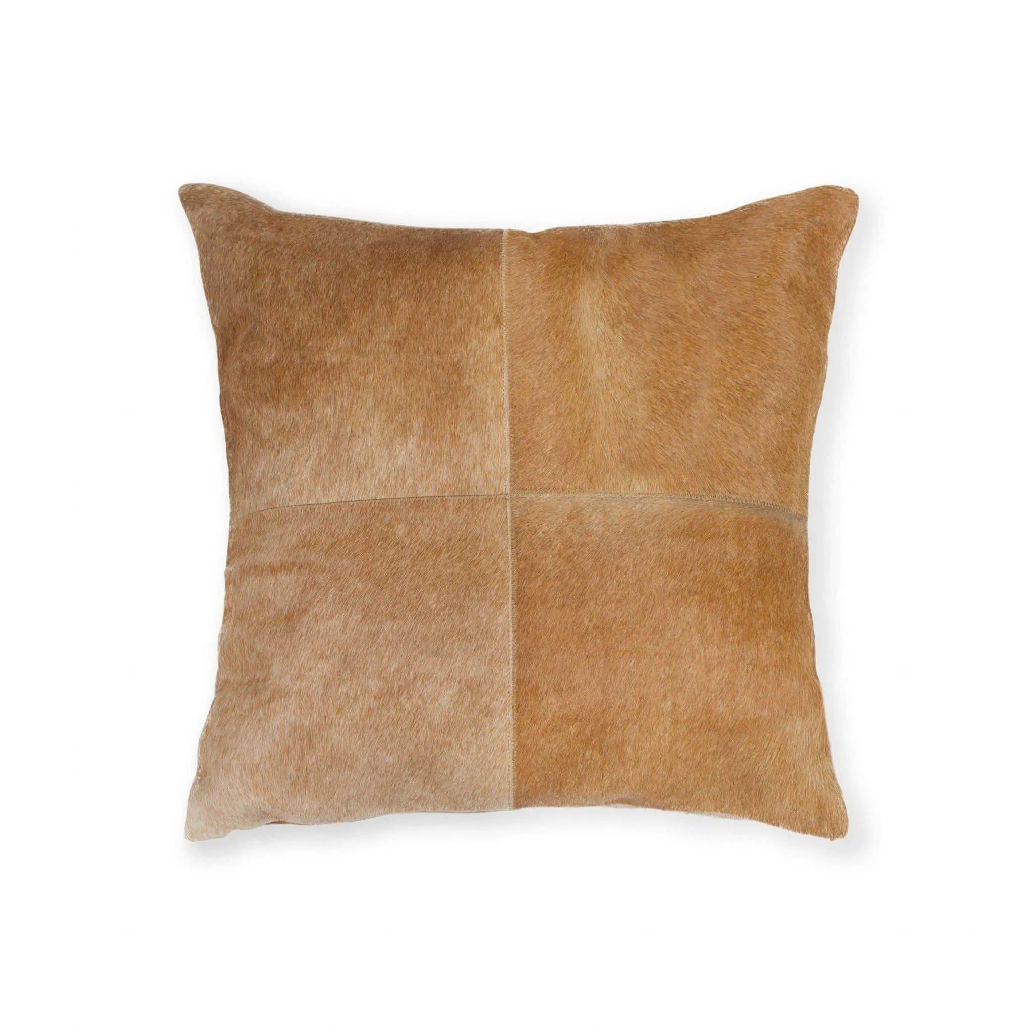 Tan Palomino Cuatro Cowhide Pillow storage cart, utility cart