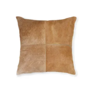Tan Palomino Cuatro Cowhide Pillow storage cart, utility cart