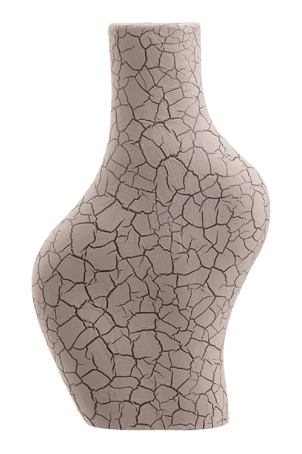 Taupe Ceramic Crackled Vase | Liang & Eimil Marni Vase,Glass Vase