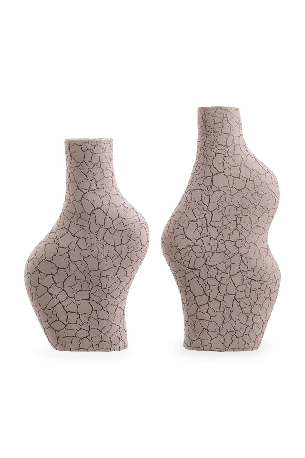 Taupe Ceramic Crackled Vase | Liang & Eimil Marni