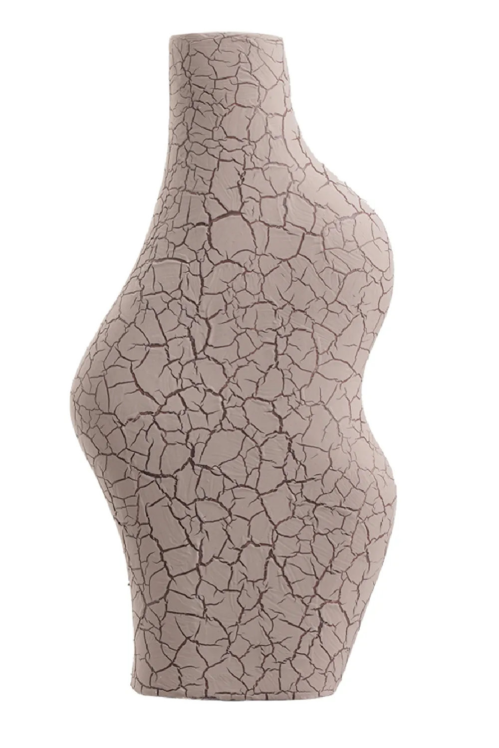 Taupe Ceramic Crackled Vase | Liang & Eimil Marni