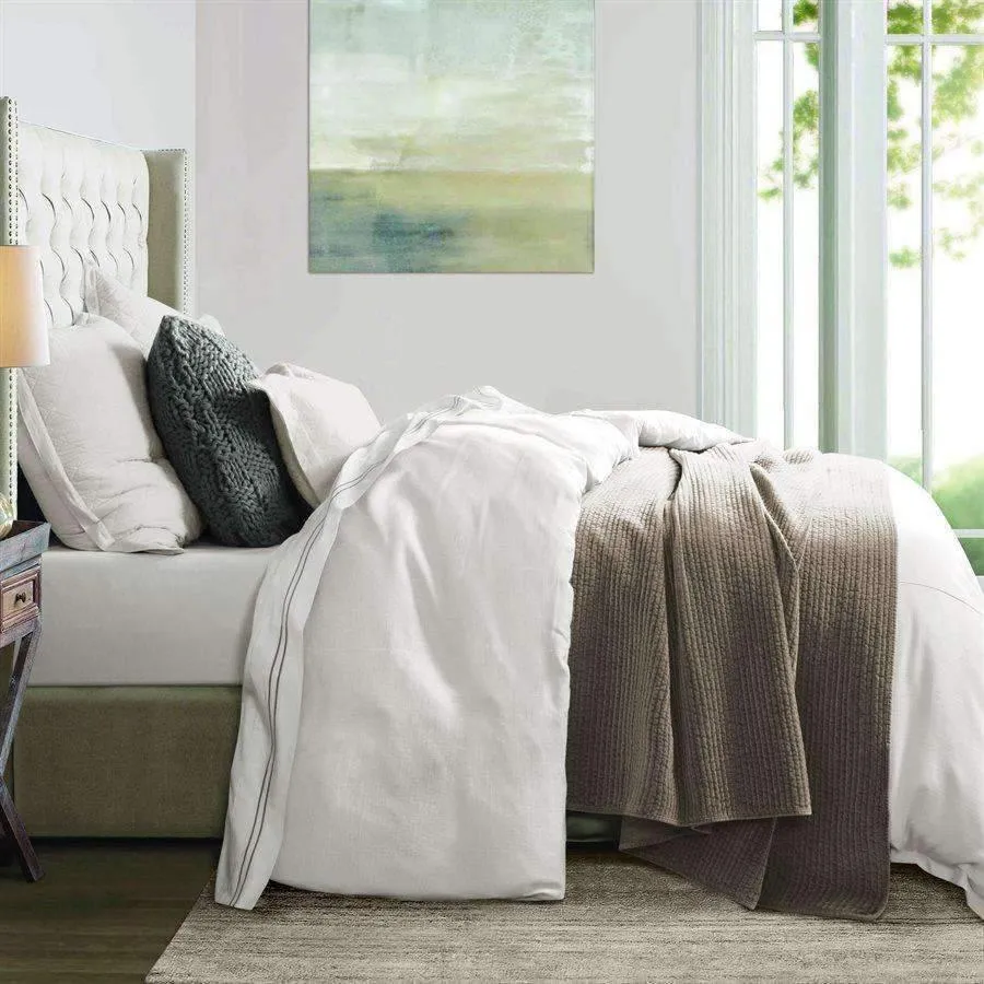 Taupe Linen Duvet Cover