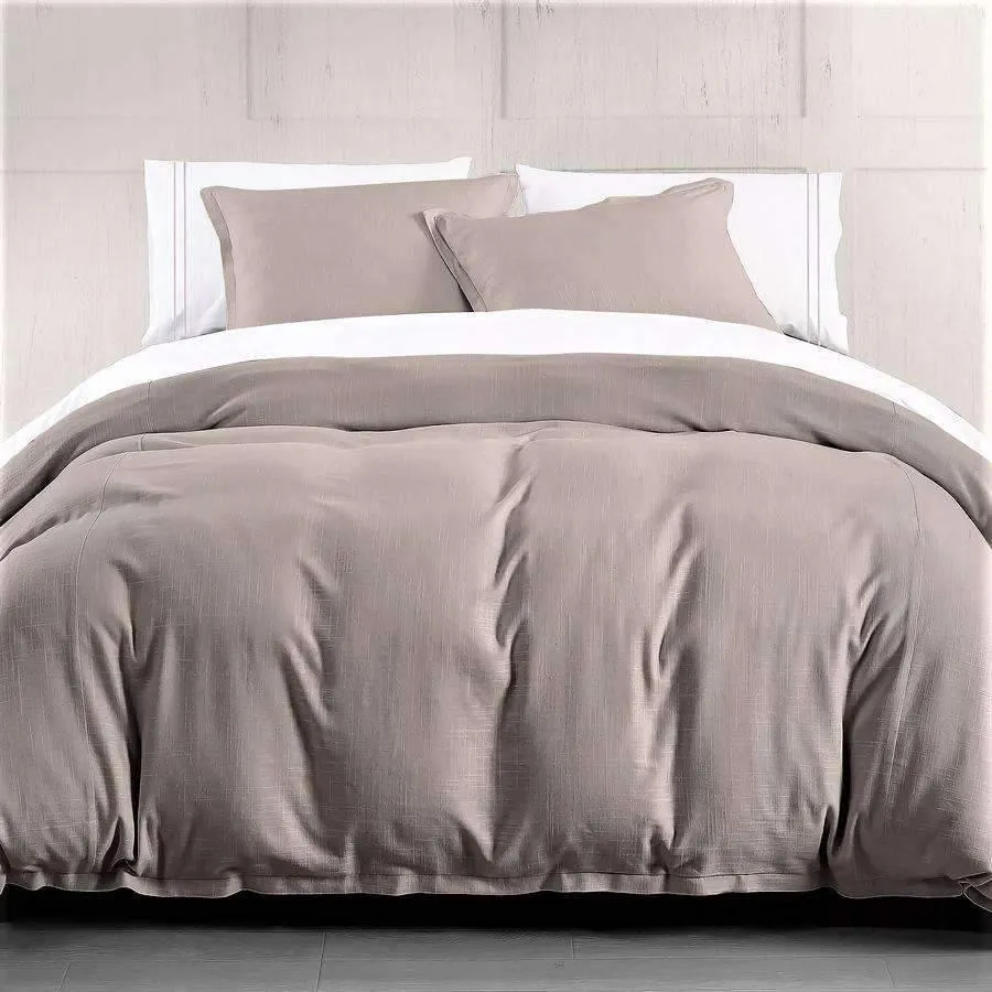 Taupe Linen Duvet Cover bedding set, comforter set
