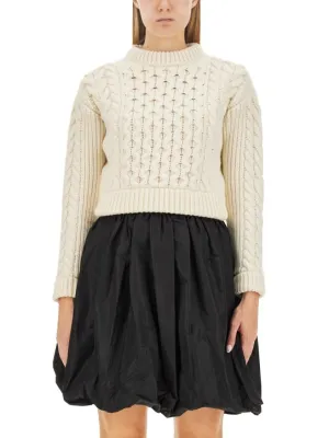 Textured Cable Knit Sweater