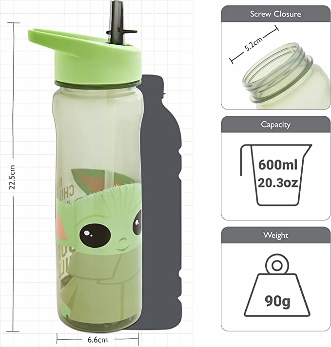 The Mandalorian Child 600ml Pp Sports Bottle