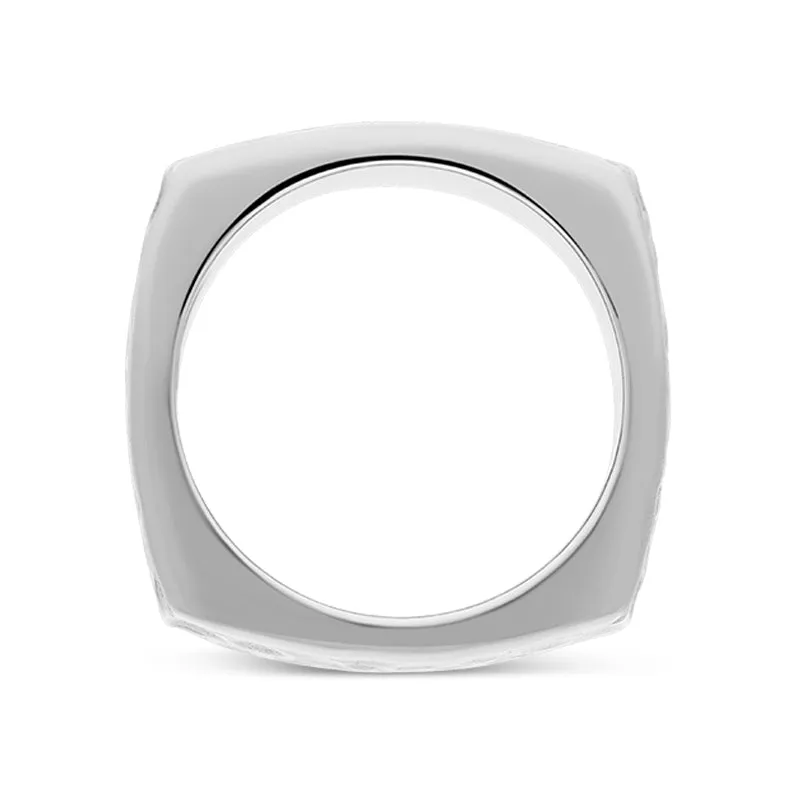 Thomas Sabo Jewellery Hot Diamonds Sterling Silver Square Mottled Ring D