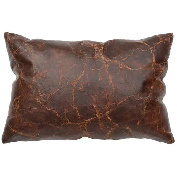 Timberlake Distressed Leather Pillow - Luxurious Rustic Accent storage cart, utility cart