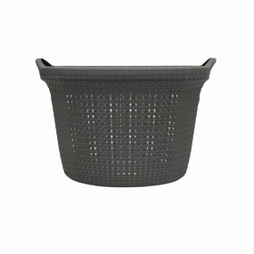 Titiz Laundry Round Laundry Basket Knit Pattern 35L TM-8034 fabric hamper,portable laundry bin,laundry storage