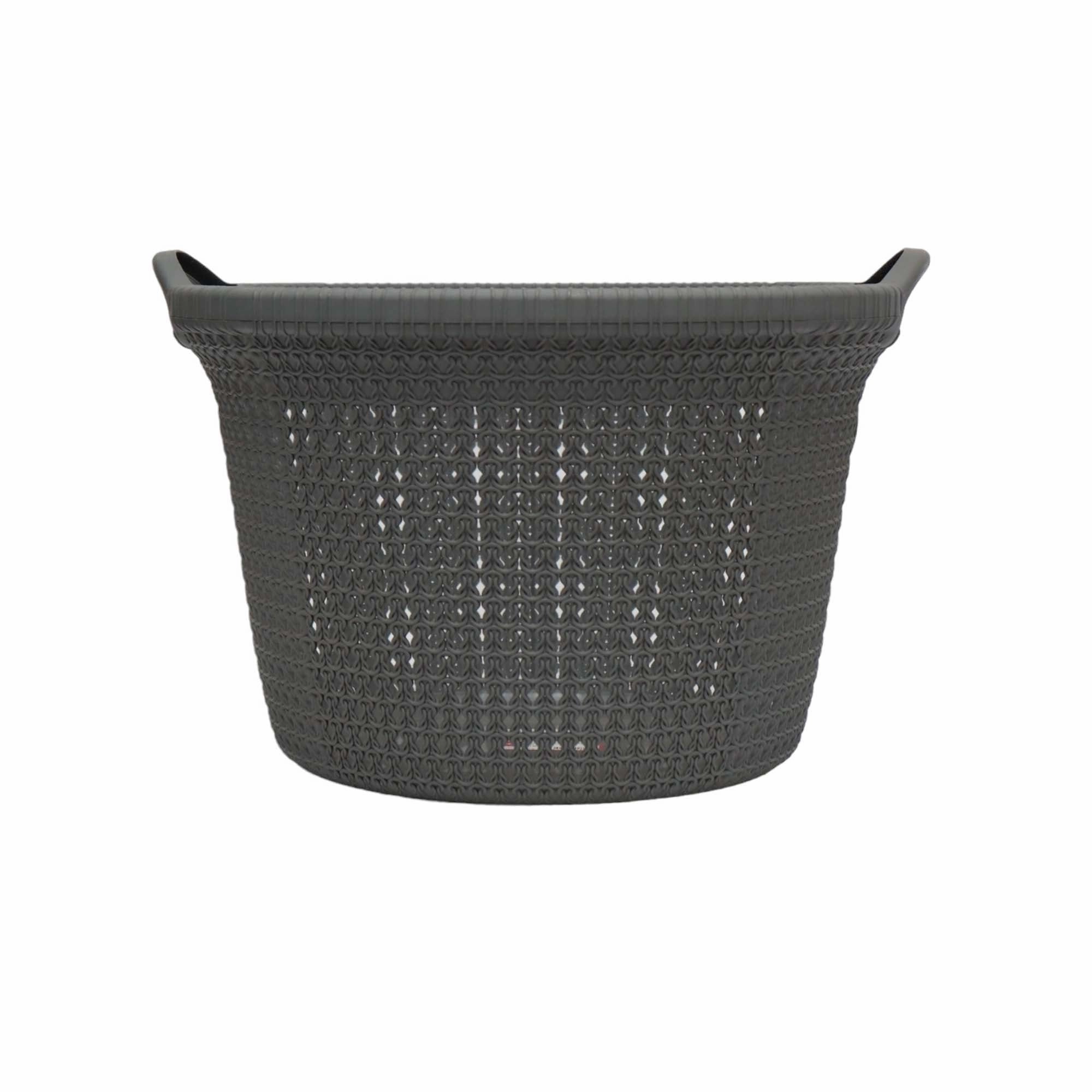 Titiz Laundry Round Laundry Basket Knit Pattern 35L TM-8034 fabric hamper,portable laundry bin,laundry storage