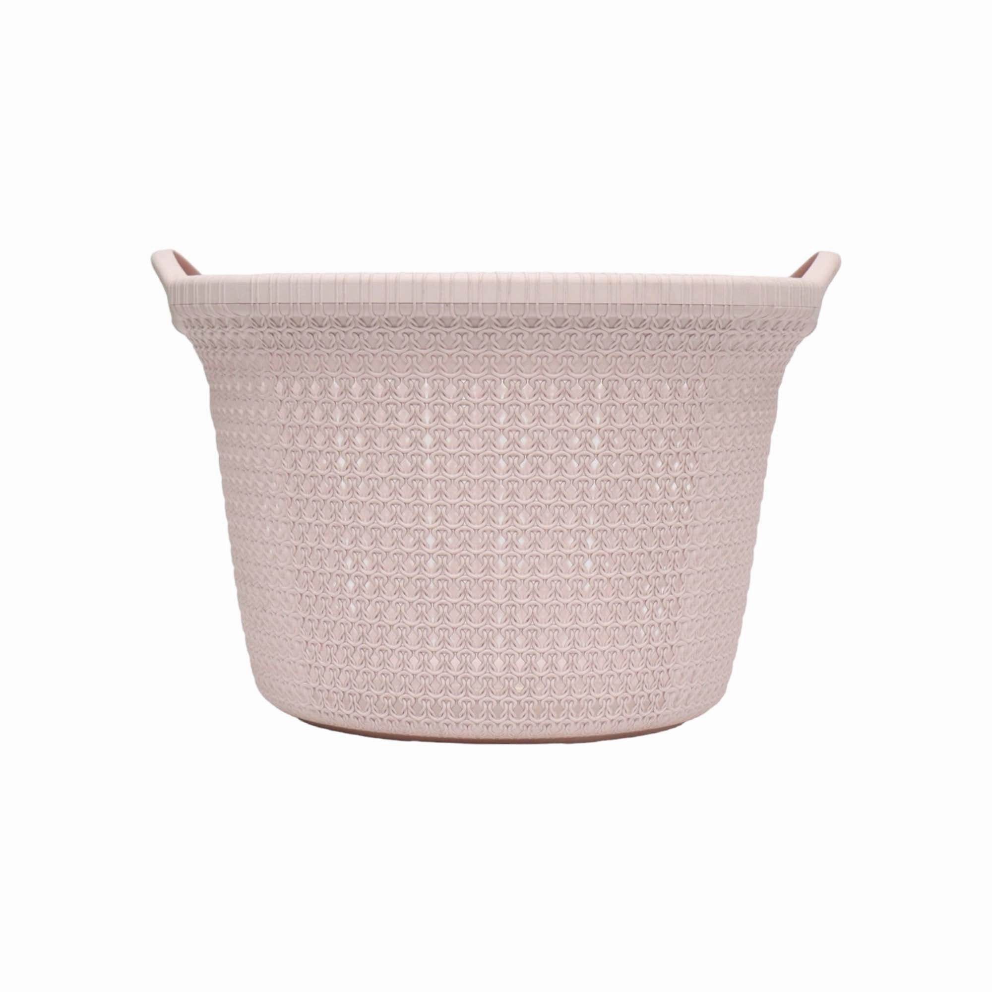 Titiz Laundry Round Laundry Basket Knit Pattern 35L TM-8034