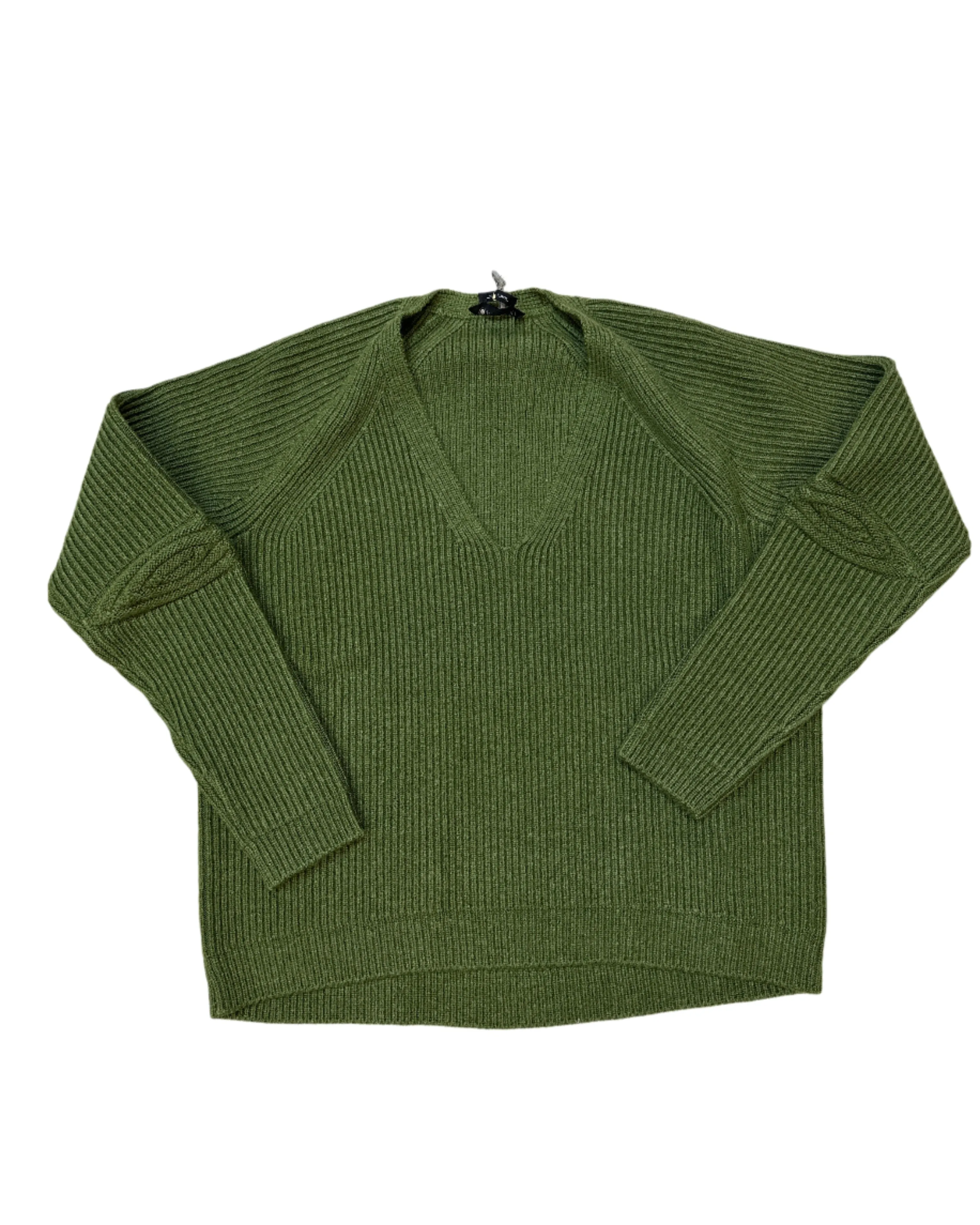 Tom Ford Womens V-Neck Ribbed Sweater In Green