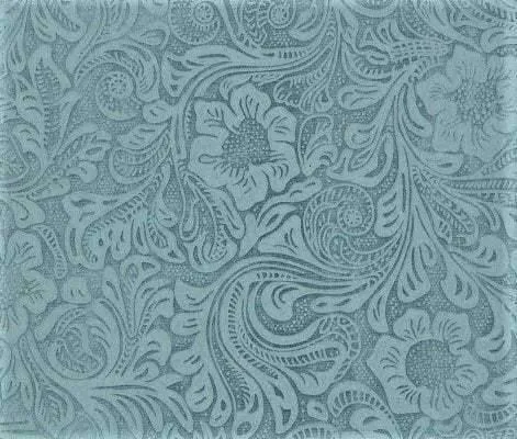 Tooled Turquoise Throw Pillow