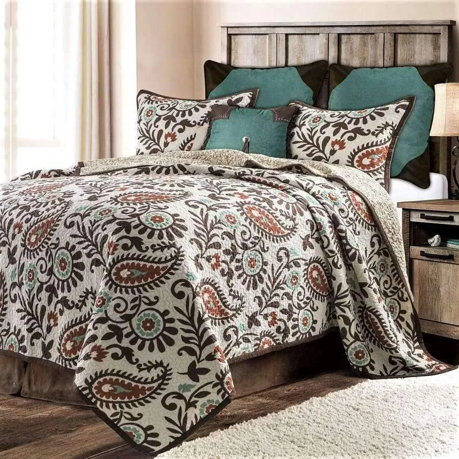 Tooled Turquoise Throw Pillow