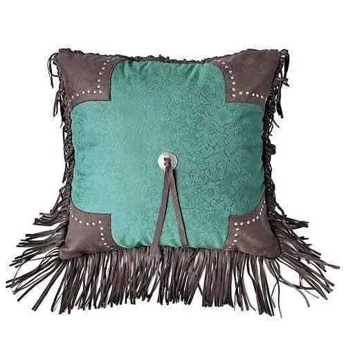 Tooled Turquoise Throw Pillow storage cart, utility cart