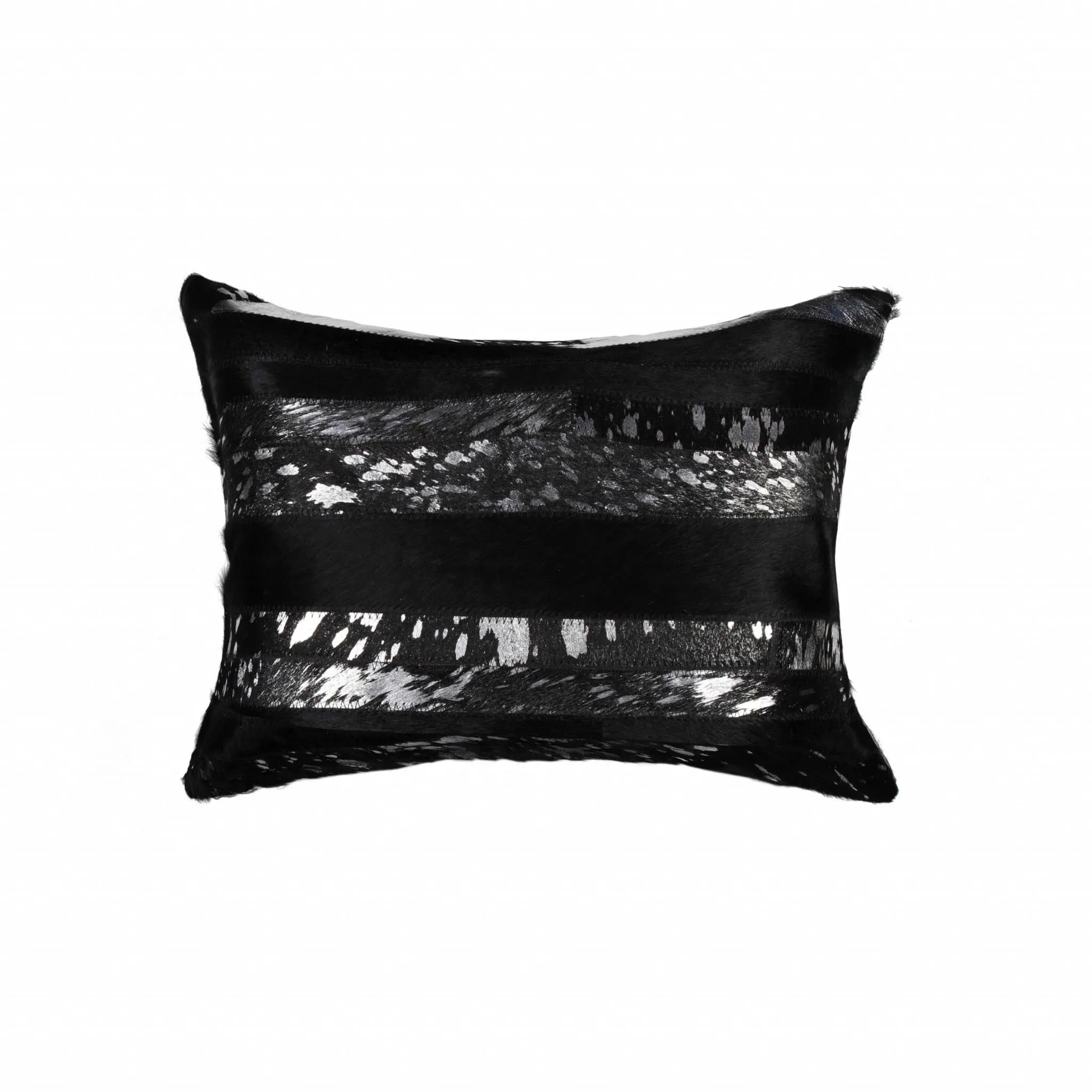 Torino Black & Silver Cowhide Throw Pillow storage cart, utility cart