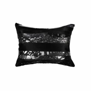 Torino Black & Silver Cowhide Throw Pillow storage cart, utility cart