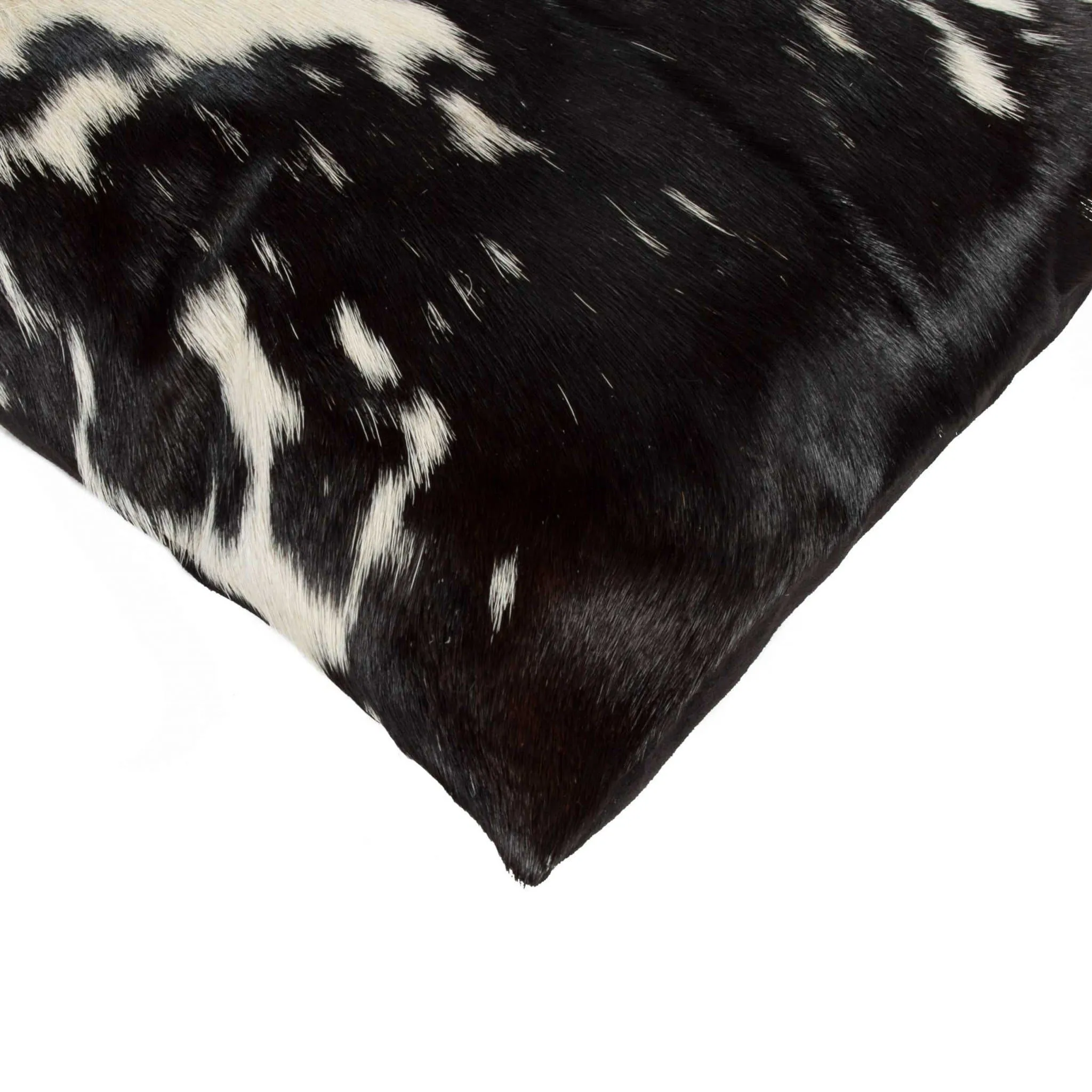 Torino Black & White Cowhide Throw Pillow