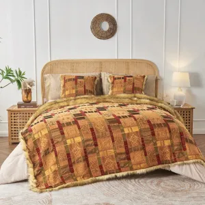 Totem Faux Fur Blankets luxury bedding, duvet cover