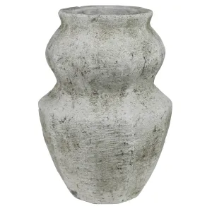 Toullon Vase, White Cement - Lrg Vase,Ceramic Vase