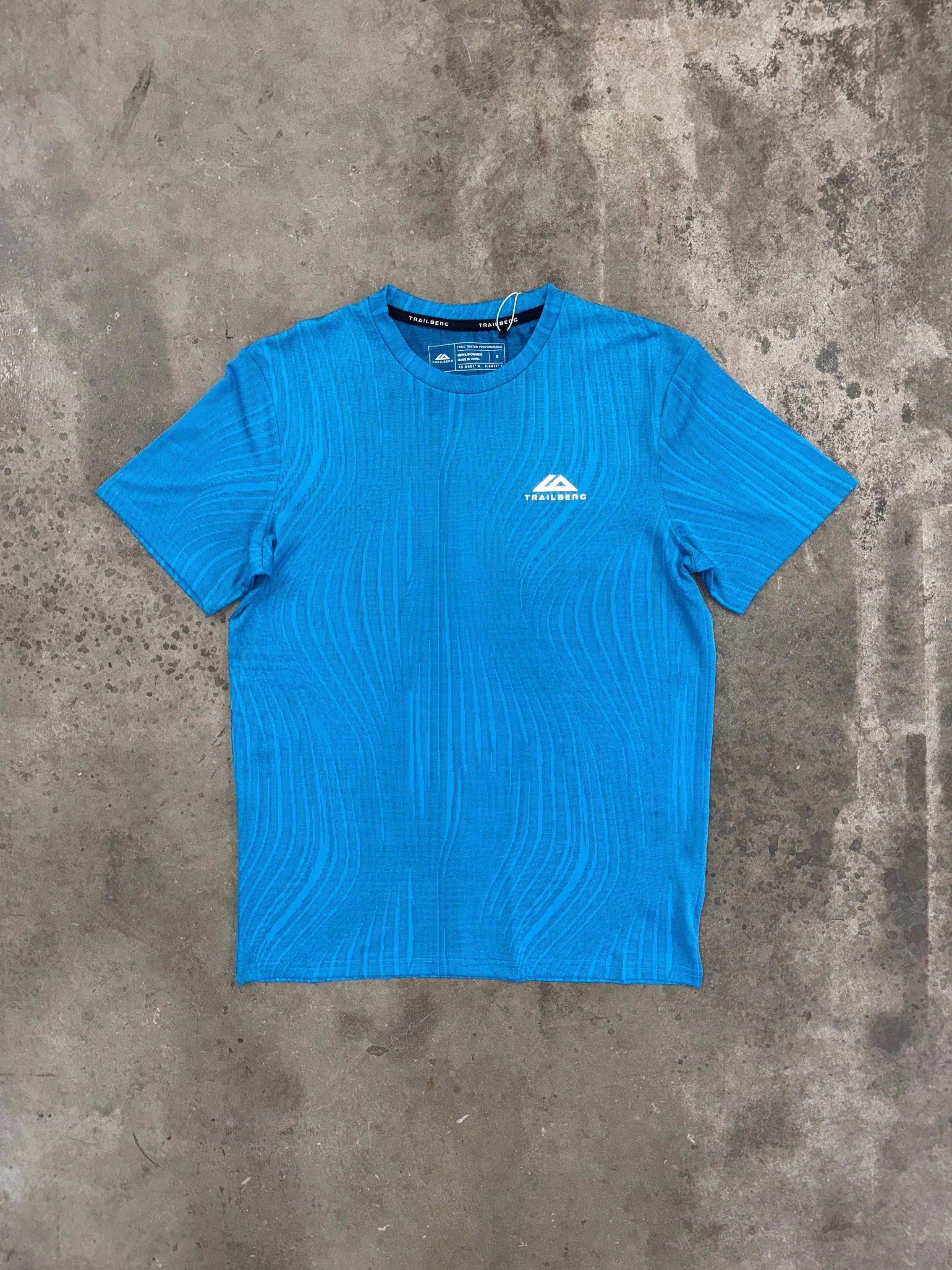 Trailberg Vertex Jacquard T Shirt - Atomic Blue